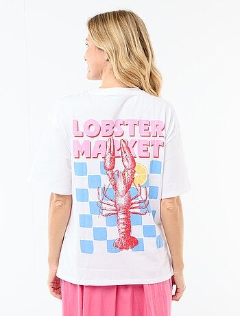 T-shirt oversize con scritta