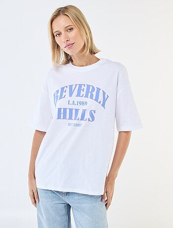 T-shirt oversize con scritta