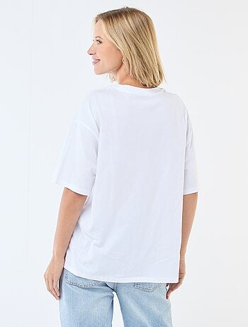 T-shirt oversize con scritta
