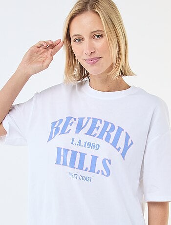 T-shirt oversize con scritta