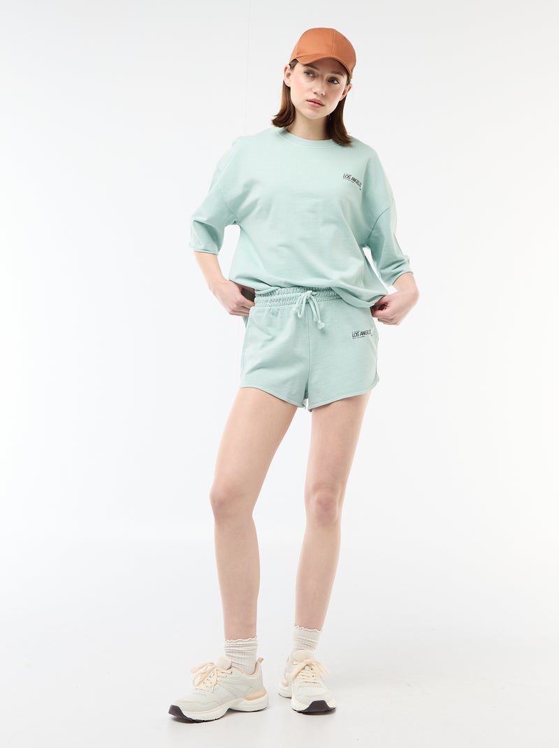 T-shirt oversize con scritta Blu - Kiabi