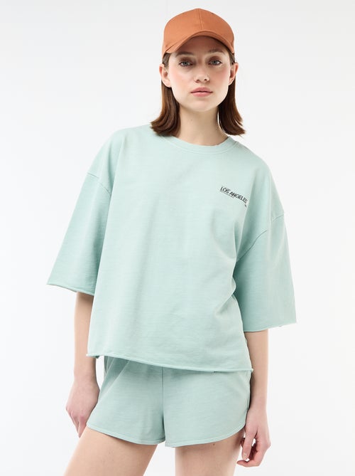 T-shirt oversize con scritta - Kiabi