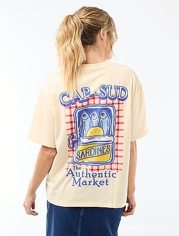 T-shirt oversize con scritta