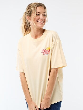 T-shirt oversize con scritta
