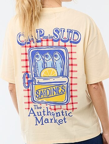 T-shirt oversize con scritta