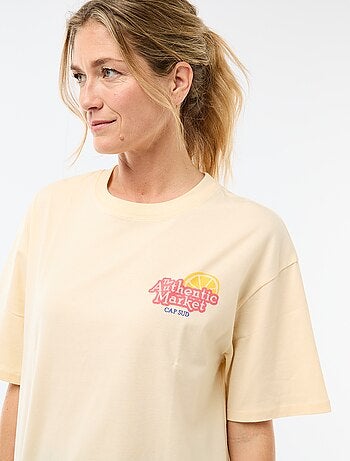 T-shirt oversize con scritta