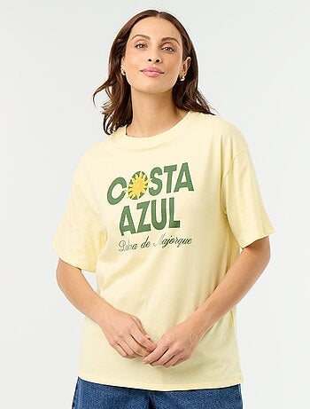 T-shirt oversize con scritta