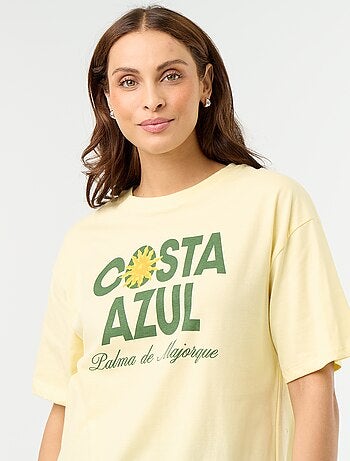 T-shirt oversize con scritta