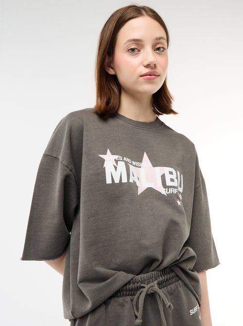 T-shirt oversize con scritta - Kiabi