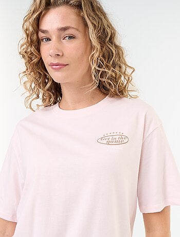 T-shirt oversize con scritta