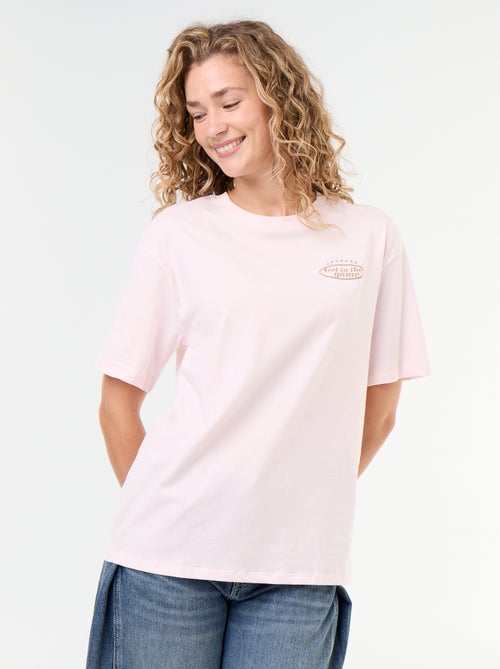 T-shirt oversize con scritta - Kiabi