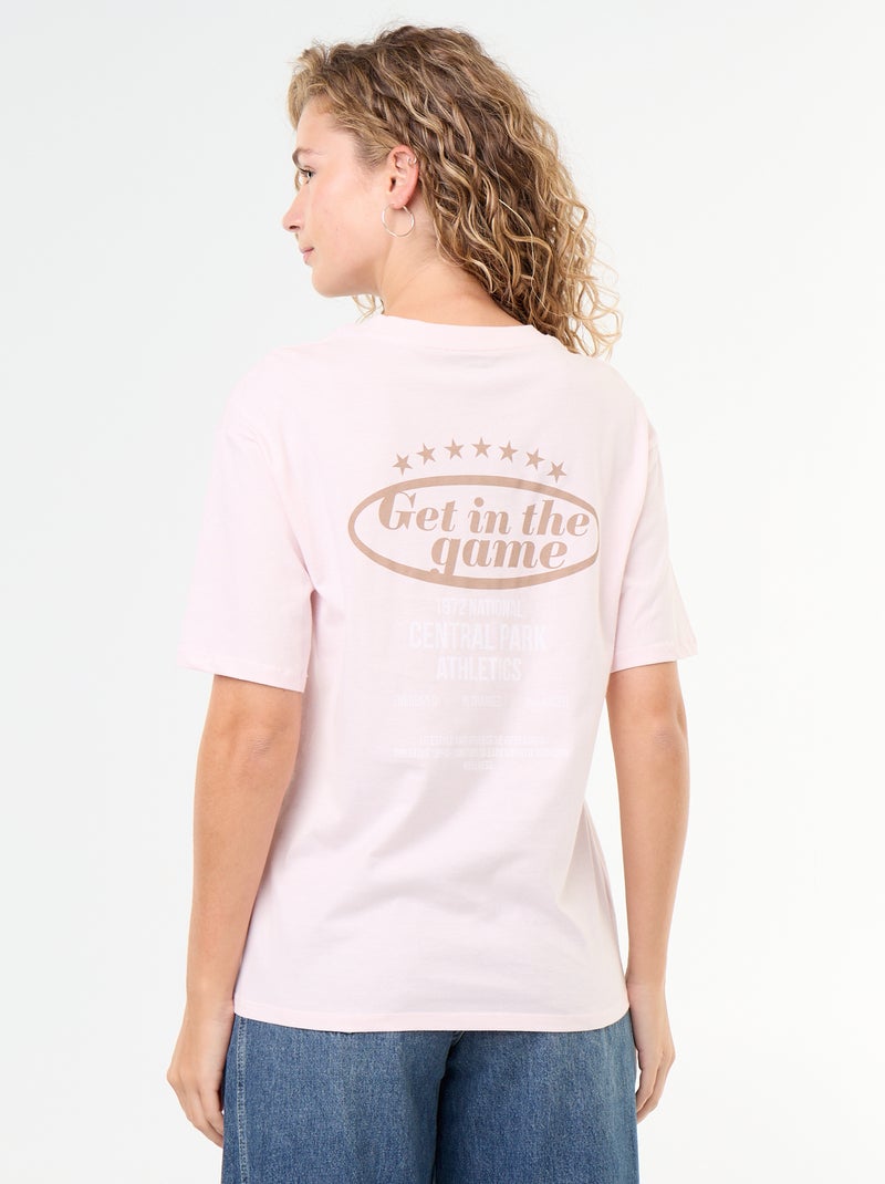T-shirt oversize con scritta Rosa - Kiabi