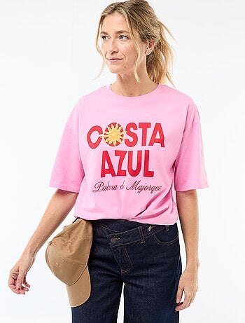 T-shirt oversize con scritta
