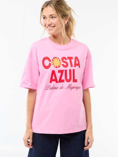 T-shirt oversize con scritta - Kiabi