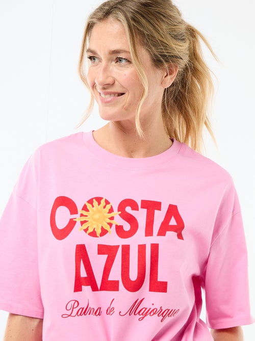 T-shirt oversize con scritta - Kiabi