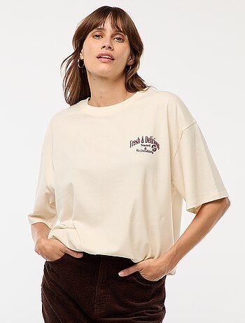 T-shirt oversize con stampa