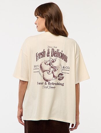 T-shirt oversize con stampa