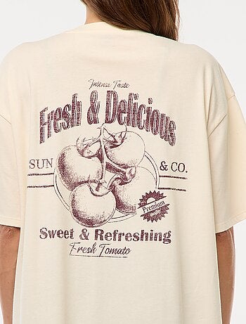 T-shirt oversize con stampa
