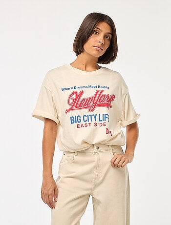 T-shirt oversize con stampa