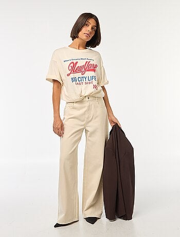 T-shirt oversize con stampa