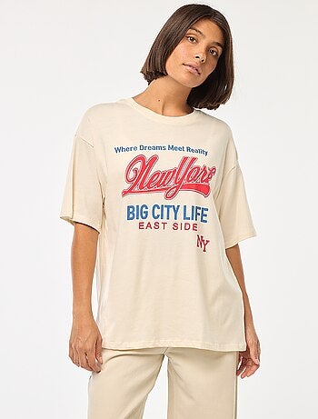 T-shirt oversize con stampa