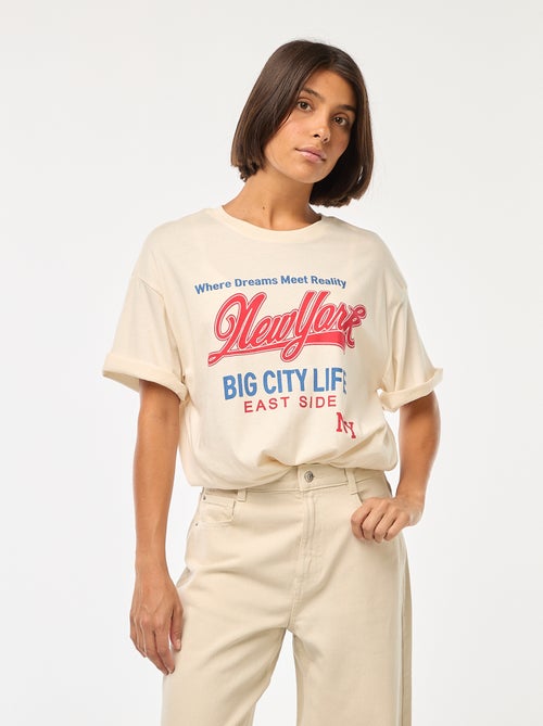 T-shirt oversize con stampa - Kiabi