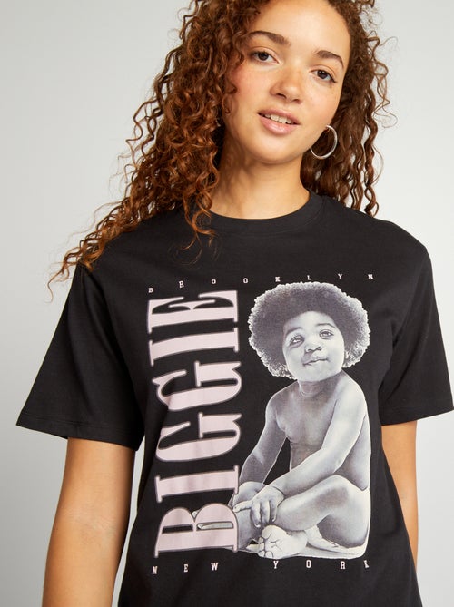 T-shirt oversize con stampa 'Biggie' - Kiabi