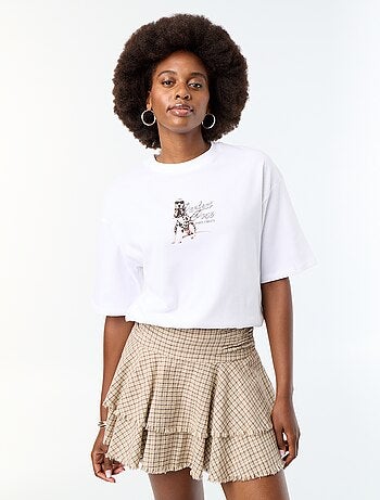 T-shirt oversize con stampa dalmata