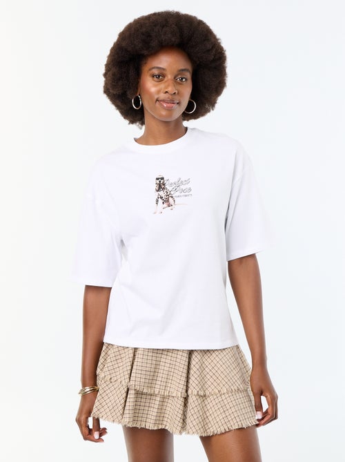 T-shirt oversize con stampa dalmata - Kiabi