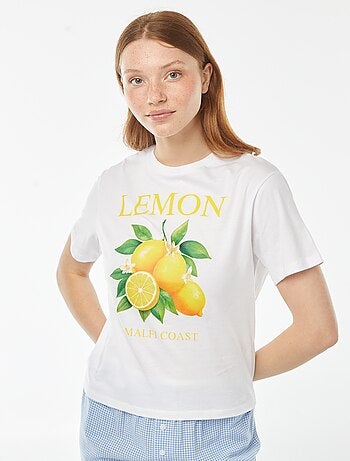 T-shirt oversize con stampa davanti