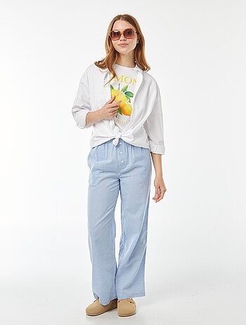 T-shirt oversize con stampa davanti