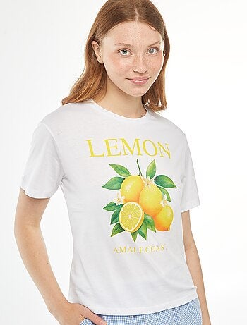 T-shirt oversize con stampa davanti