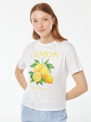T-shirt oversize con stampa davanti