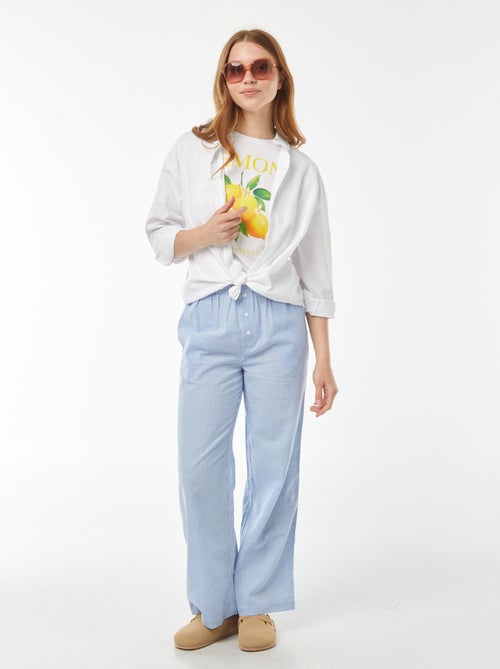 T-shirt oversize con stampa davanti - Kiabi