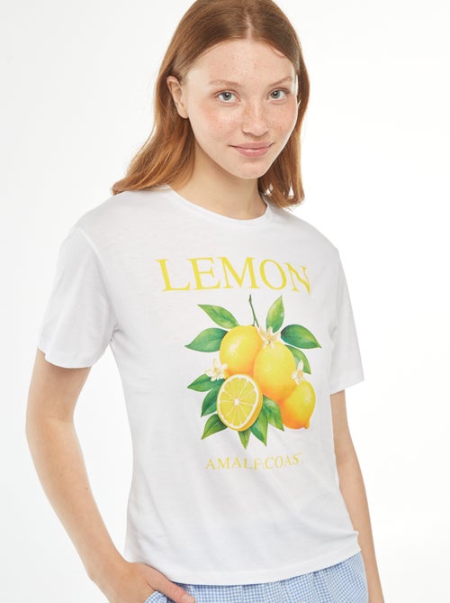 T-shirt oversize con stampa davanti - Kiabi