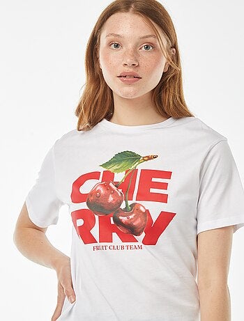 T-shirt oversize con stampa davanti