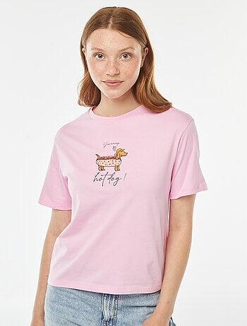 T-shirt oversize con stampa davanti