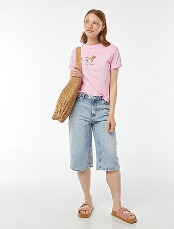 T-shirt oversize con stampa davanti
