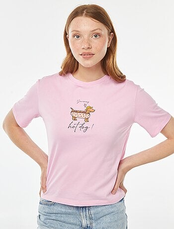 T-shirt oversize con stampa davanti