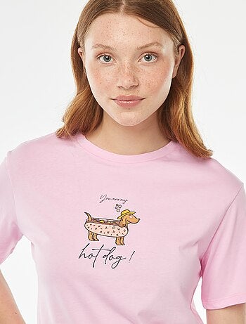 T-shirt oversize con stampa davanti