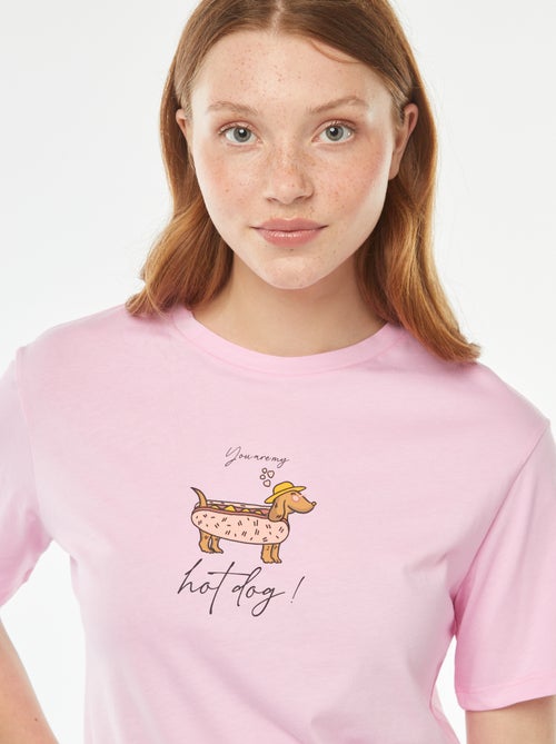 T-shirt oversize con stampa davanti - Kiabi