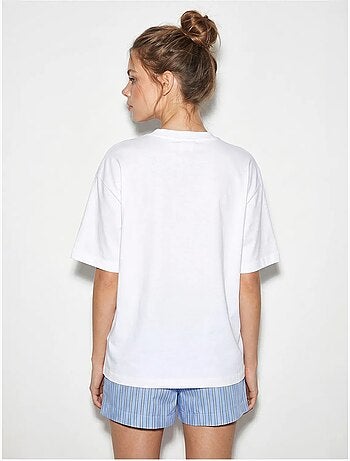 T-shirt oversize con stampa e scollo a girocollo lucci