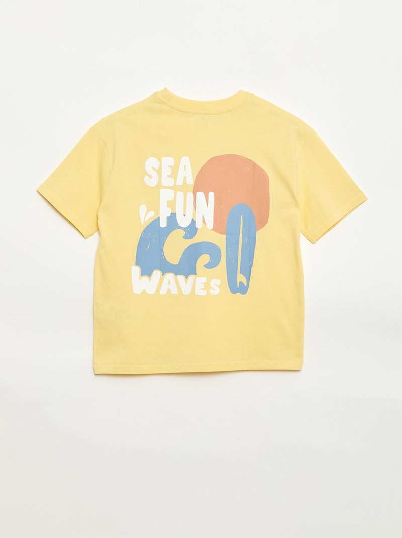 T-shirt oversize con stampa Giallo - Kiabi
