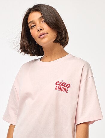 T-shirt oversize con stampa