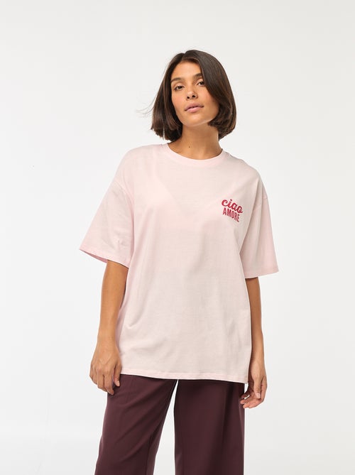 T-shirt oversize con stampa - Kiabi