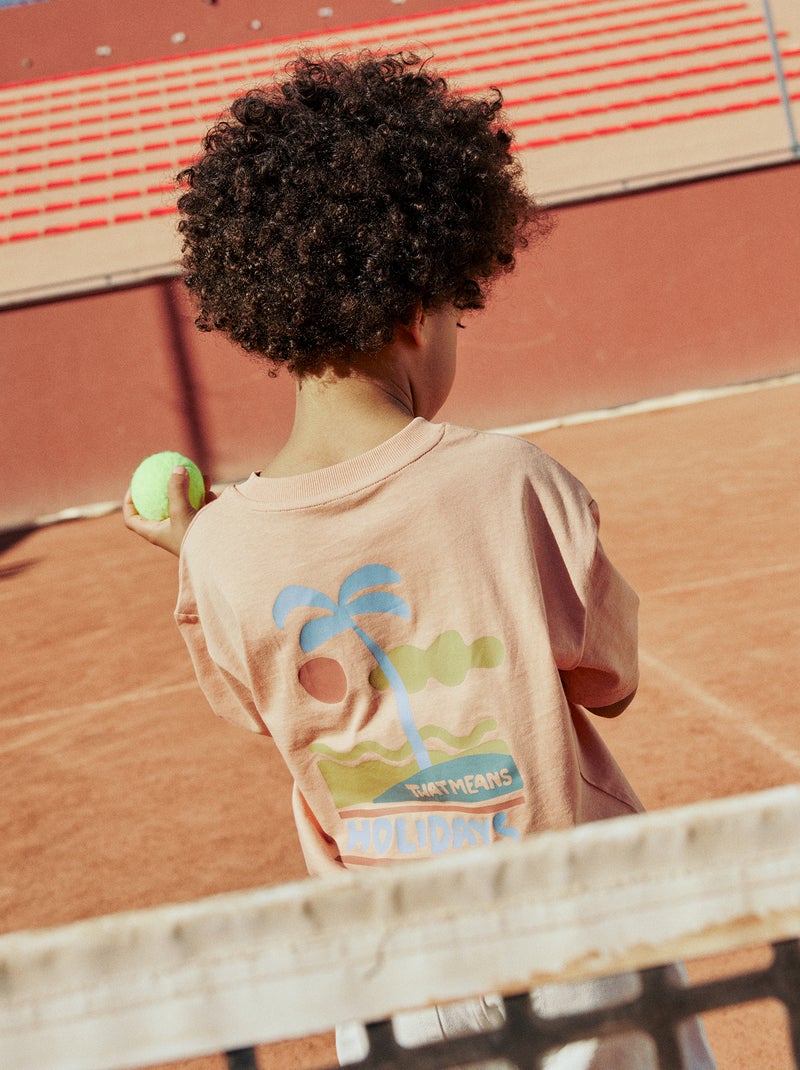 T-shirt oversize con stampa Rosa - Kiabi
