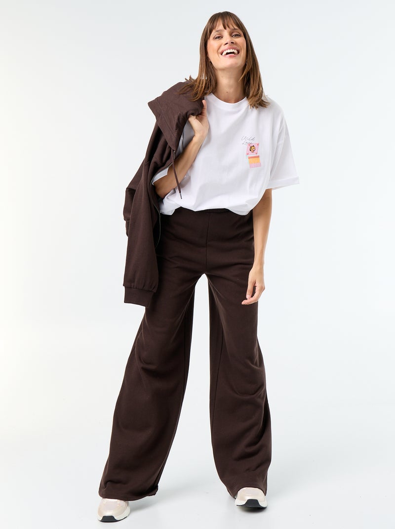 T-shirt oversize con stampa sul retro Bianco - Kiabi