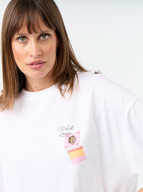 T-shirt oversize con stampa sul retro - Kiabi