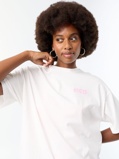 T-shirt oversize con stampa sul retro - Kiabi