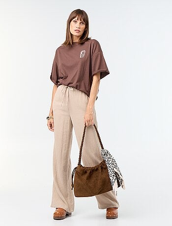 T-shirt oversize con stampa sul retro